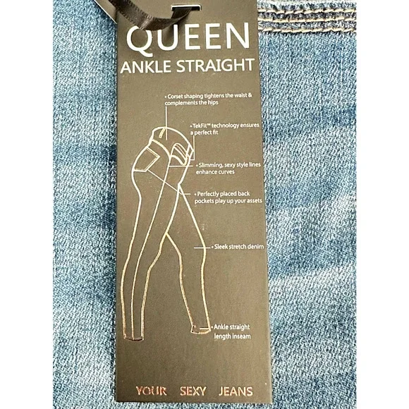 YSJeans NWT Women's Queen Ankle Straight Jeans Sz. 16W - Picture 4 of 6